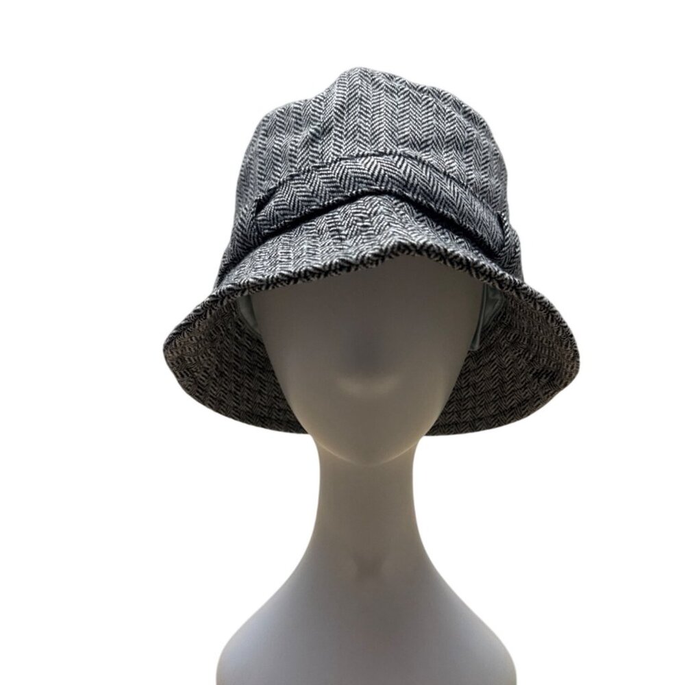 Womens Herringbone Bucket Hat With UPF 50+ Sun Protection